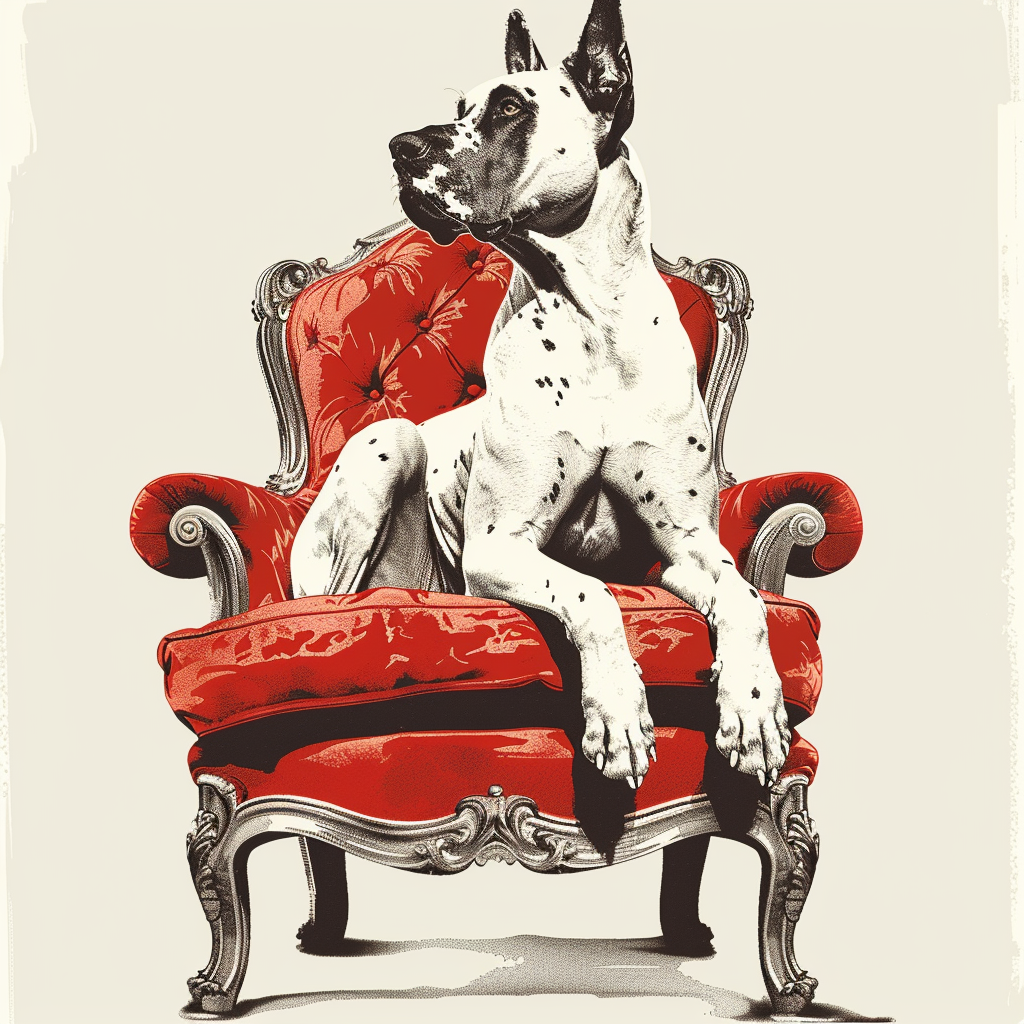 Great Dane Dog Expressive surreal Vinyl Decal Sticker for Car, Laptop, Tumbler and more # F022694