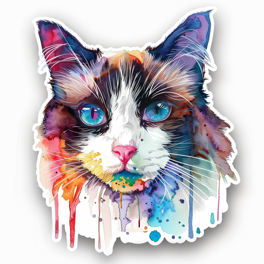 Ragdoll Cat Vinyl Decal Sticker for Car, Laptop, Tumbler and more # F010235