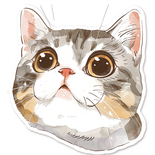 American Shorthair Cat majestic Expressive surreal Vinyl Decal Sticker for Car, Laptop, Tumbler and more # F018665