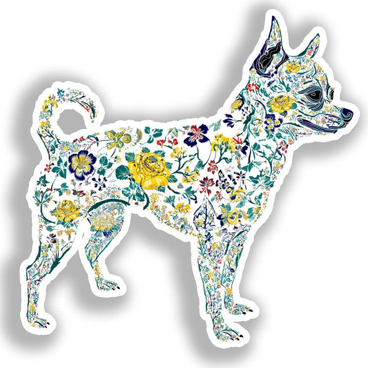 Chihuahua Dog Vinyl Decal Sticker for Car, Laptop, Tumbler and more # A017894-4" x 4"