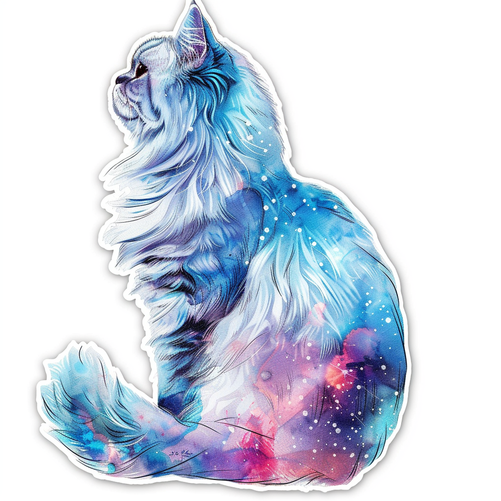 Persian cat Vinyl Decal Sticker for Car, Laptop, Tumbler and more # F07799