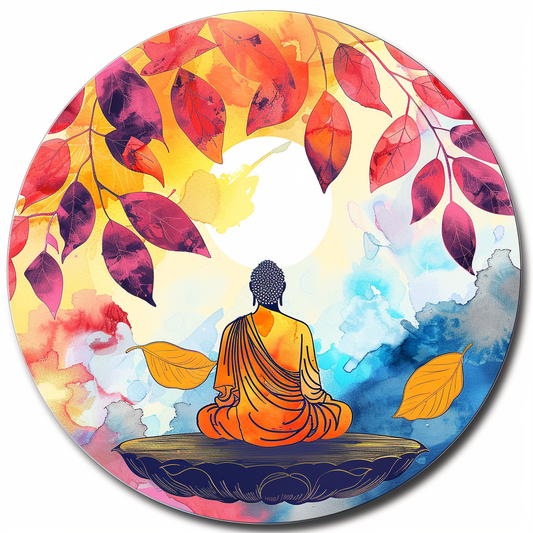 Sticker of a Buddha majestic Expressive surreal Vinyl Decal Sticker for Car, Laptop, Tumbler and more # F016825