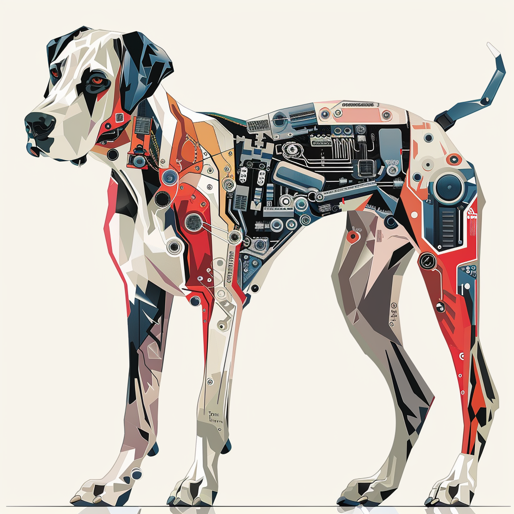 Great Dane Dog Expressive surreal Vinyl Decal Sticker for Car, Laptop, Tumbler and more # F022722