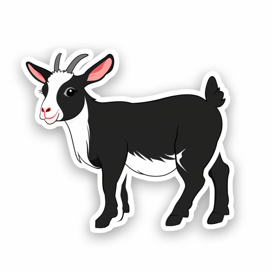 Goat majestic Expressive surreal Vinyl Decal Sticker for Car, Laptop, Tumbler and more # F020726-4" x 4"
