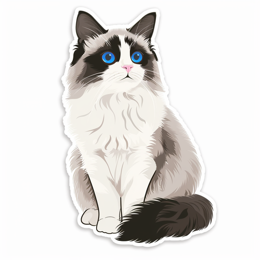 Ragdoll cat Vinyl Decal Sticker for Car, Laptop, Tumbler and more # F07904