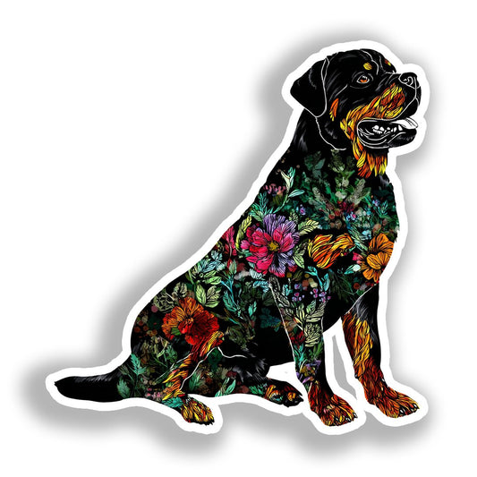 Rottweiler Dog Vinyl Decal Sticker for Car, Laptop, Tumbler and more # A018035-4" x 4"