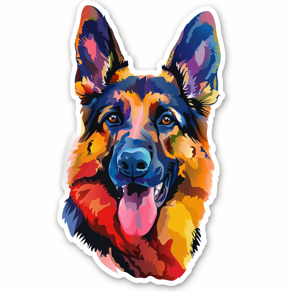 German Shepherd Dog Vinyl Decal Sticker for Car, Laptop, Tumbler and more # F011699