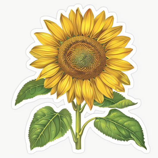 Sunflower flower majestic Expressive surreal Vinyl Decal Sticker for Car, Laptop, Tumbler and more # F023091