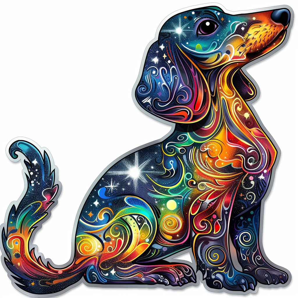 Dachshund Dog Heartcore Vinyl Decal Sticker for Car, Laptop, Tumbler and more # F012681