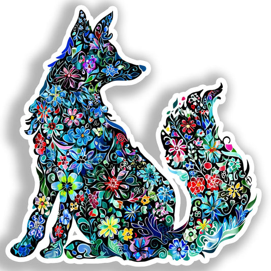 Fox Vinyl Decal Sticker for Car, Laptop, Tumbler and more # A018527-4" x 4"
