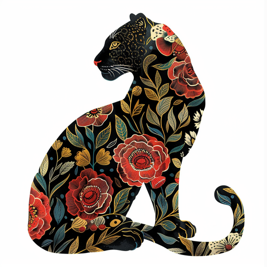 Leopard majestic Expressive surreal Vinyl Decal Sticker for Car, Laptop, Tumbler and more # F022436