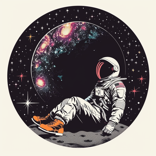 Sticker of a Astronaut majestic Expressive surreal Vinyl Decal Sticker for Car, Laptop, Tumbler and more # F016885