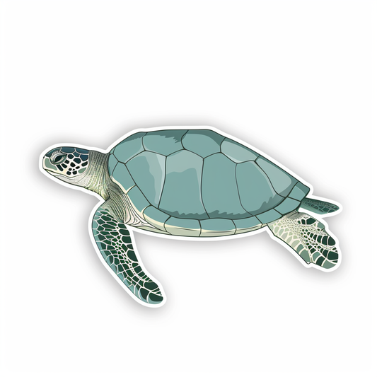 Sticker of a turtle majestic Expressive surreal Vinyl Decal Sticker for Car, Laptop, Tumbler and more # F022004