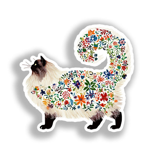 Himalayan Cat Vinyl Decal Sticker for Car, Laptop, Tumbler and more # A019489-4" x 4"