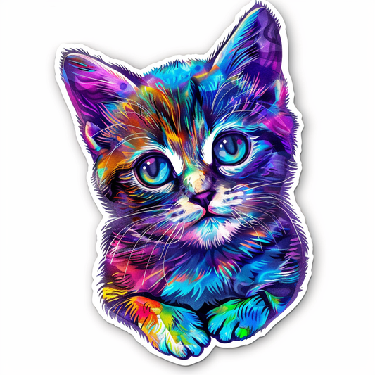 American Shorthair Cat majestic Expressive surreal Vinyl Decal Sticker for Car, Laptop, Tumbler and more # F018824