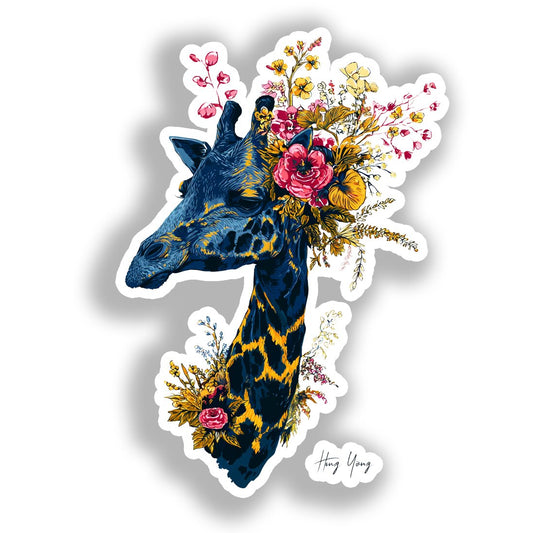 Giraffe Vinyl Decal Sticker for Car, Laptop, Tumbler and more # A018550-4" x 4"