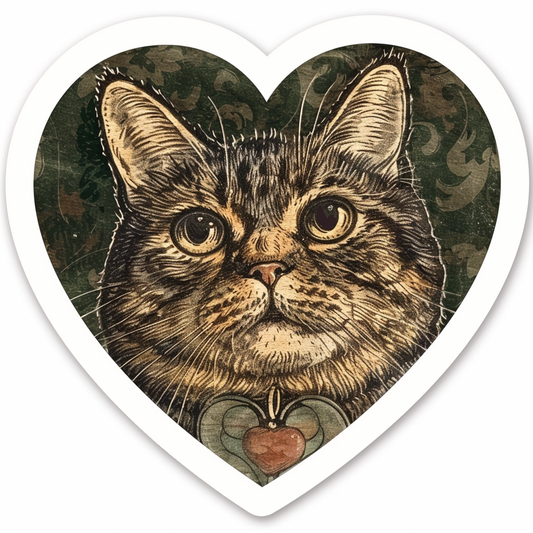 American Shorthair Cat majestic Expressive surreal Vinyl Decal Sticker for Car, Laptop, Tumbler and more # F018849