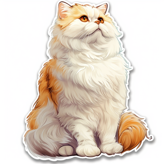 Persian cat Vinyl Decal Sticker for Car, Laptop, Tumbler and more # F07638