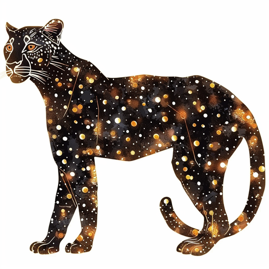 Leopard majestic Expressive surreal Vinyl Decal Sticker for Car, Laptop, Tumbler and more # F022486