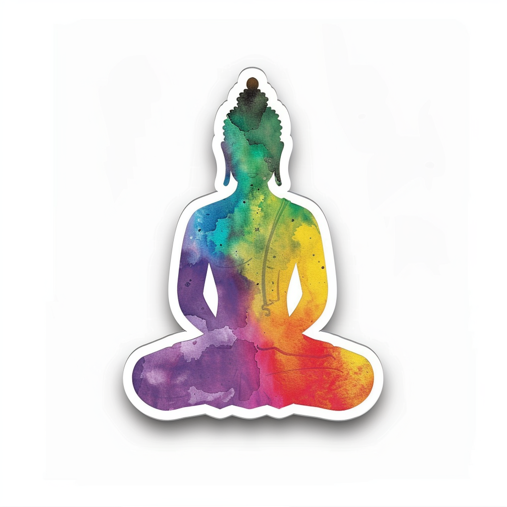 Buddha majestic Expressive surreal Vinyl Decal Sticker for Car, Laptop, Tumbler and more # F016932