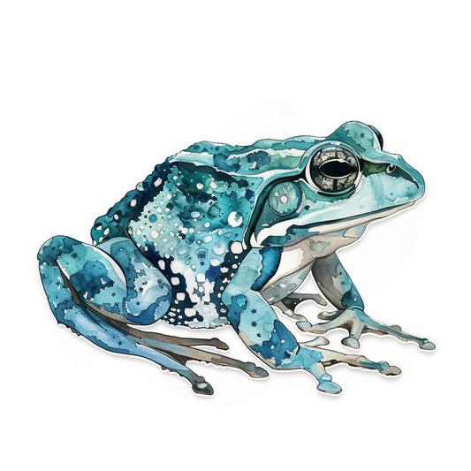 Sticker of a Frog majestic Expressive surreal Vinyl Decal Sticker for Car, Laptop, Tumbler and more # F016800