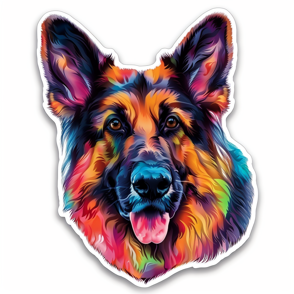 German Shepherd Dog Vinyl Decal Sticker for Car, Laptop, Tumbler and more # F011414
