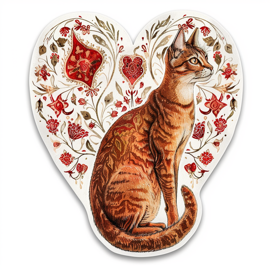 Abyssinian Cat astronaut majestic Expressive surreal Vinyl Decal Sticker for Car, Laptop, Tumbler and more # F021236-4" x 4"