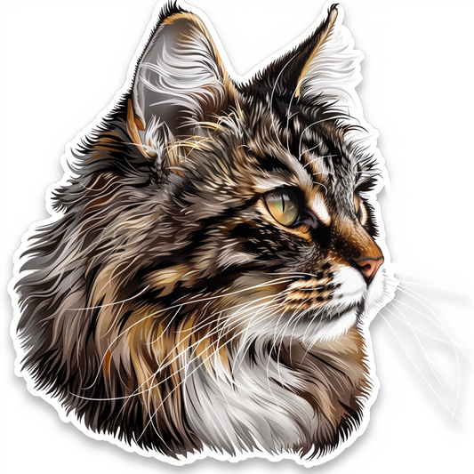 Maine Coon cat Vinyl Decal Sticker for Car, Laptop, Tumbler and more # F07618
