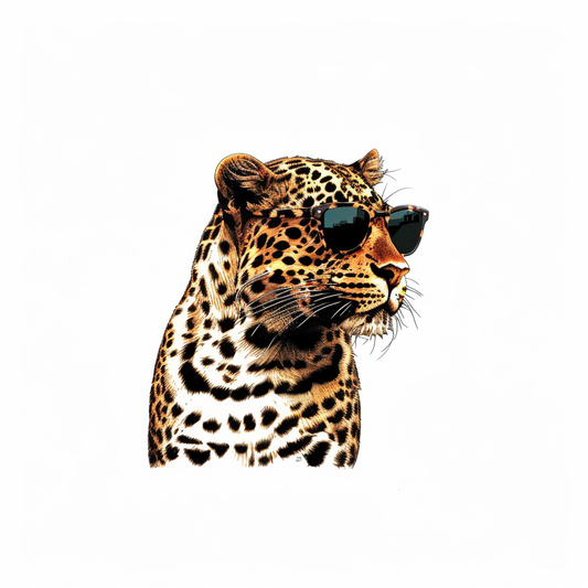 Leopard majestic Expressive surreal Vinyl Decal Sticker for Car, Laptop, Tumbler and more # F022451