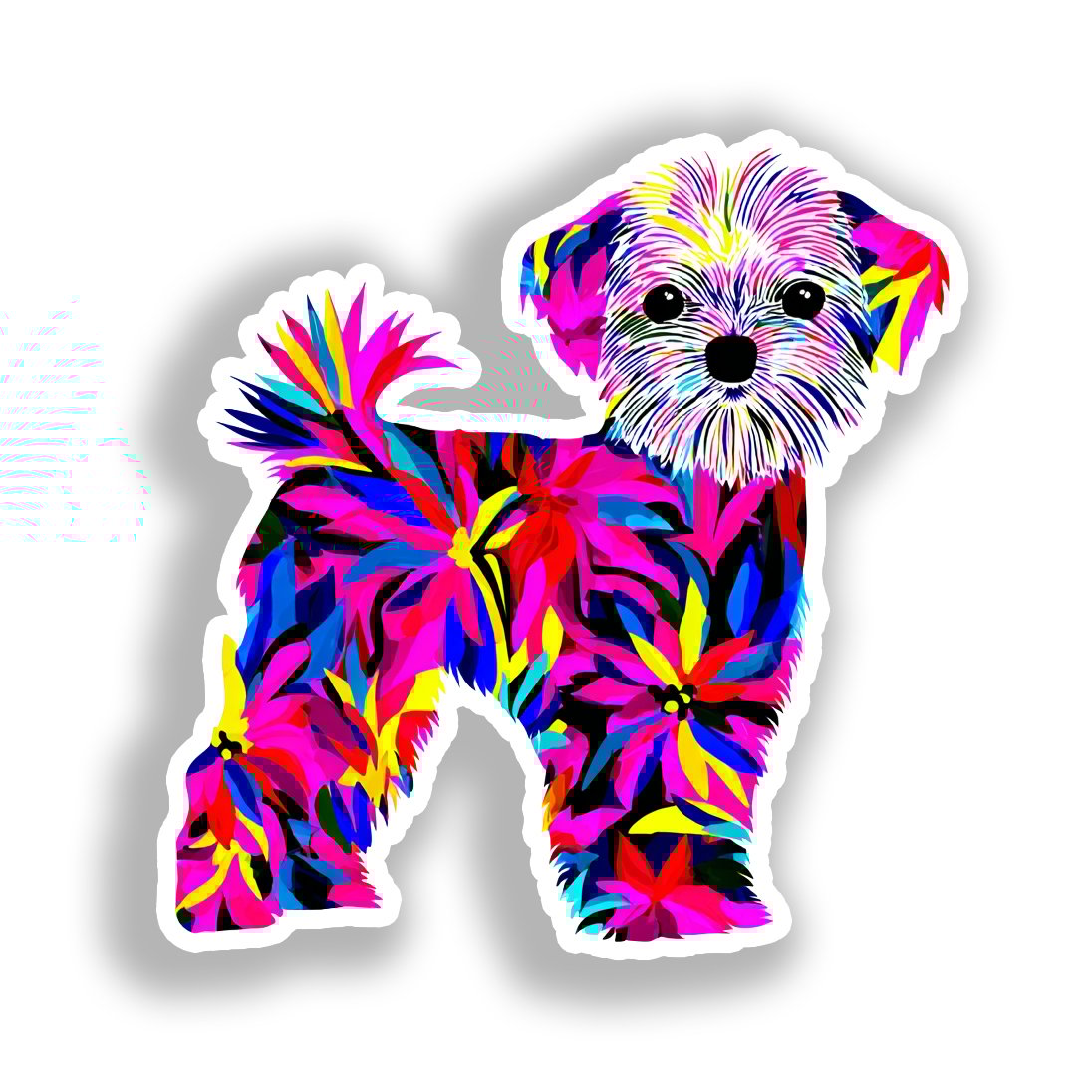 Maltese Dog Vinyl Decal Sticker for Car, Laptop, Tumbler and more # A019399-4" x 4"