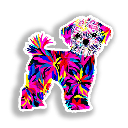 Maltese Dog Vinyl Decal Sticker for Car, Laptop, Tumbler and more # A019399-4" x 4"