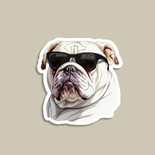 Bulldog Dog majestic Expressive surreal Vinyl Decal Sticker for Car, Laptop, Tumbler and more # F017467