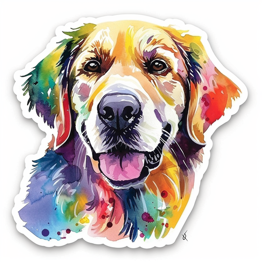 Golden Retriever Dog Vinyl Decal Sticker for Car, Laptop, Tumbler and more # F010561
