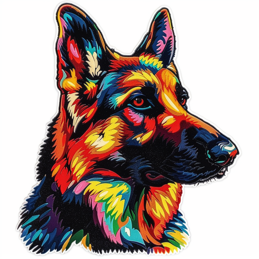 German Shepherd Dog Vinyl Decal Sticker for Car, Laptop, Tumbler and more # F011640