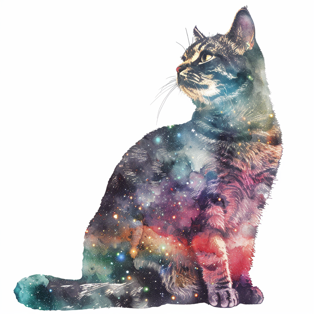 American Shorthair Cat majestic Expressive surreal Vinyl Decal Sticker for Car, Laptop, Tumbler and more # F018878