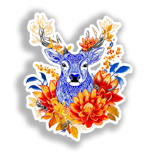 Deer Vinyl Decal Sticker for Car, Laptop, Tumbler and more # A018574-4" x 4"
