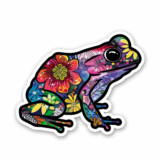 Sticker of a Frog majestic Expressive surreal Vinyl Decal Sticker for Car, Laptop, Tumbler and more # F015893