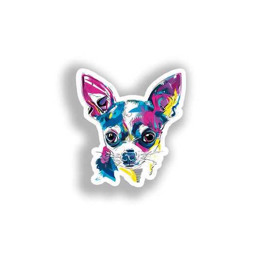 Chihuahua Dog Vinyl Decal Sticker for Car, Laptop, Tumbler and more # A017929-4" x 4"