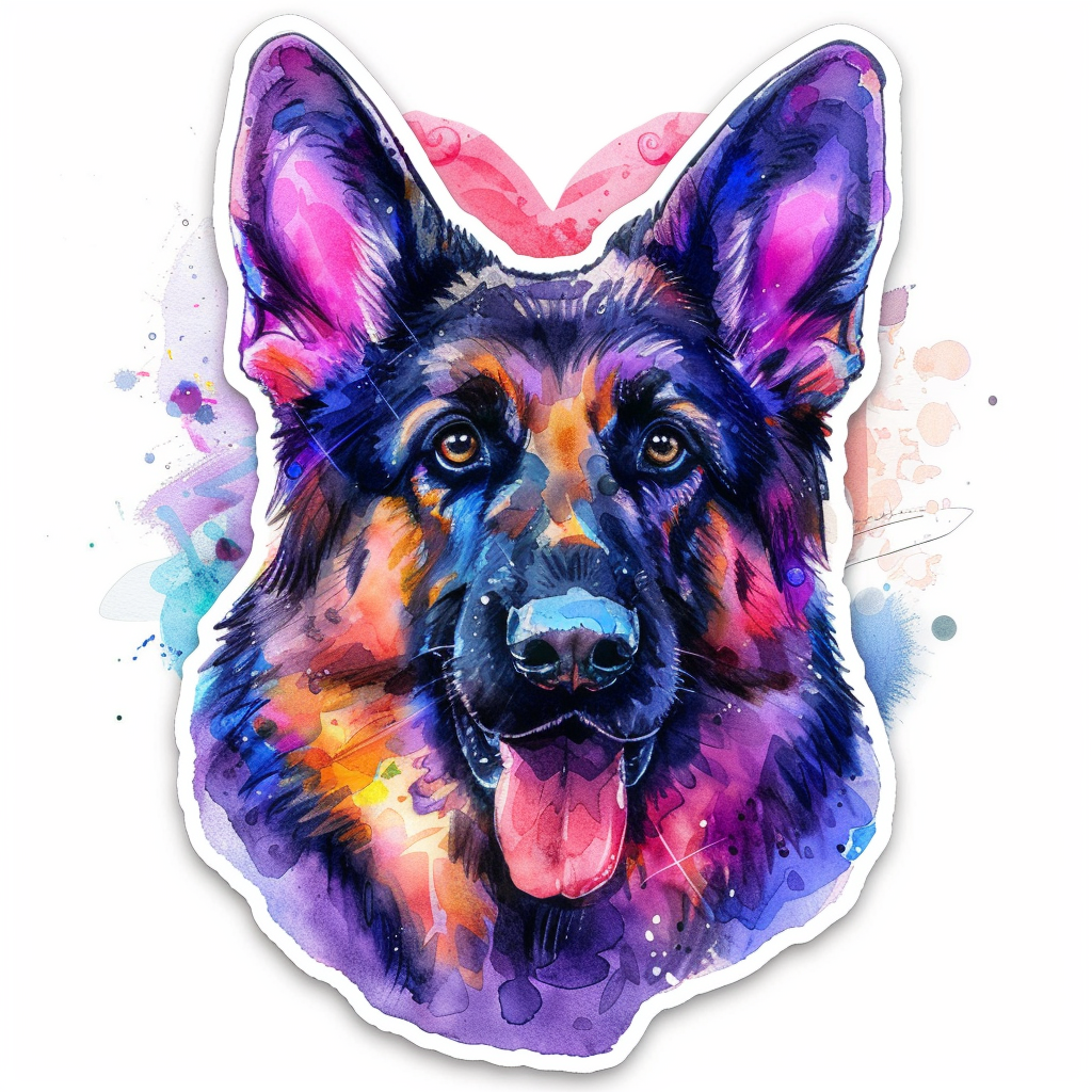 German Shepherd Dog Vinyl Decal Sticker for Car, Laptop, Tumbler and more # F011412