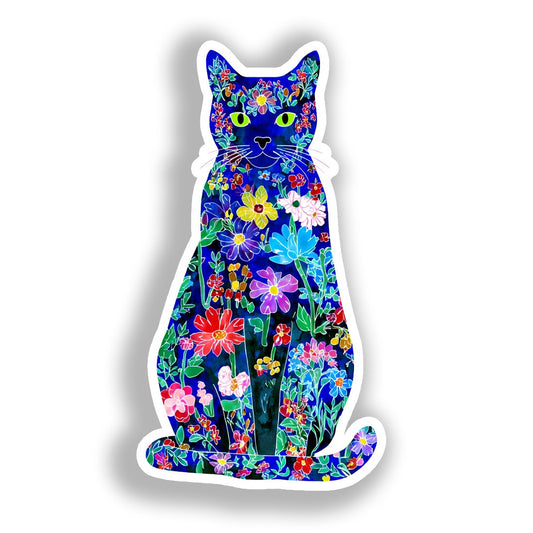 Russian Blue Cat Vinyl Decal Sticker for Car, Laptop, Tumbler and more # A019204-4" x 4"