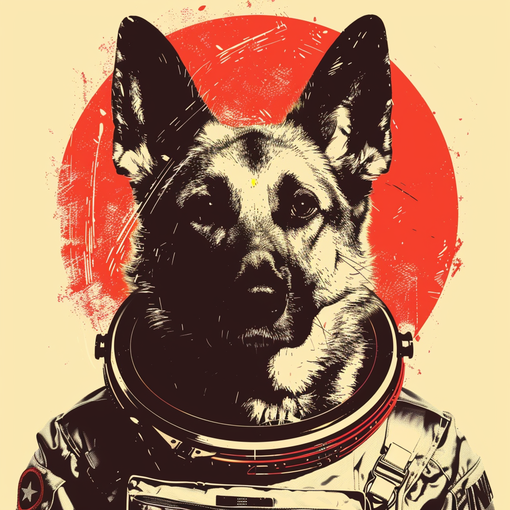 German Shepherd Dog astronaut Vinyl Decal Sticker for Car, Laptop, Tumbler and more # F011681