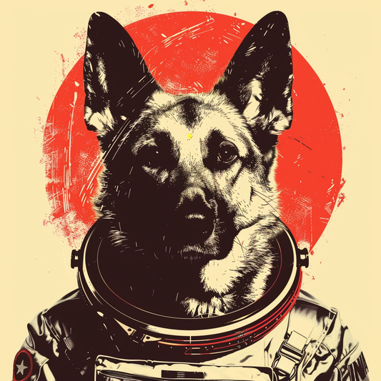 German Shepherd Dog astronaut Vinyl Decal Sticker for Car, Laptop, Tumbler and more # F011681