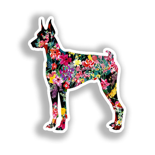 Doberman Pnscher Dog Vinyl Decal Sticker for Car, Laptop, Tumbler and more # A019668-4" x 4"