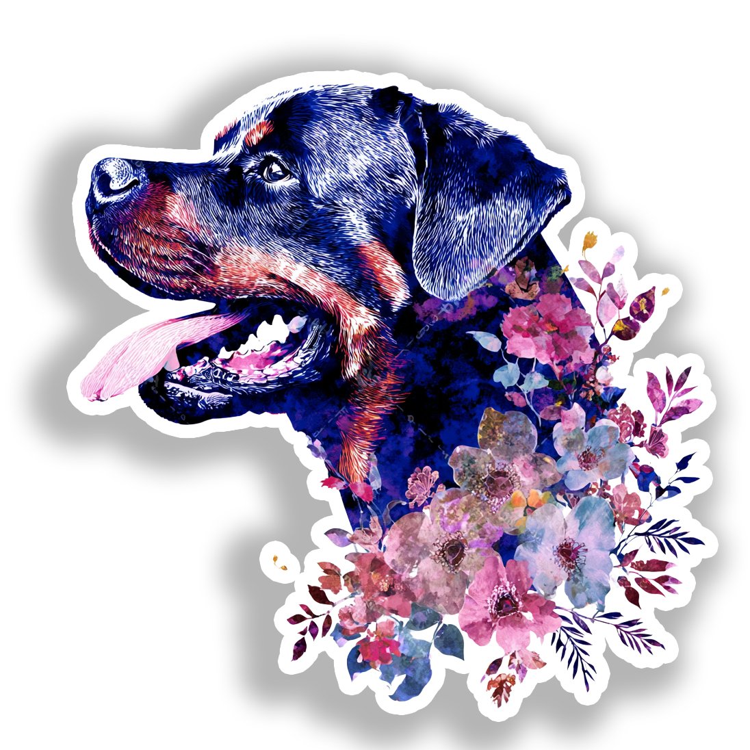 Rottweiler Dog Vinyl Decal Sticker for Car, Laptop, Tumbler and more # A018089-4" x 4"