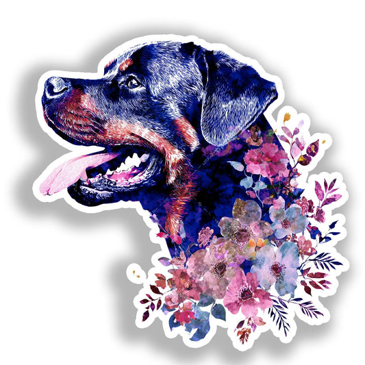 Rottweiler Dog Vinyl Decal Sticker for Car, Laptop, Tumbler and more # A018089-4" x 4"