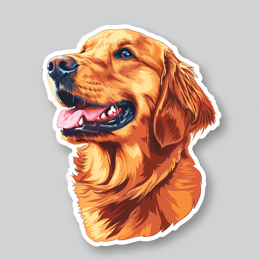 Golden Retriever Dog Vinyl Decal Sticker for Car, Laptop, Tumbler and more # F010577
