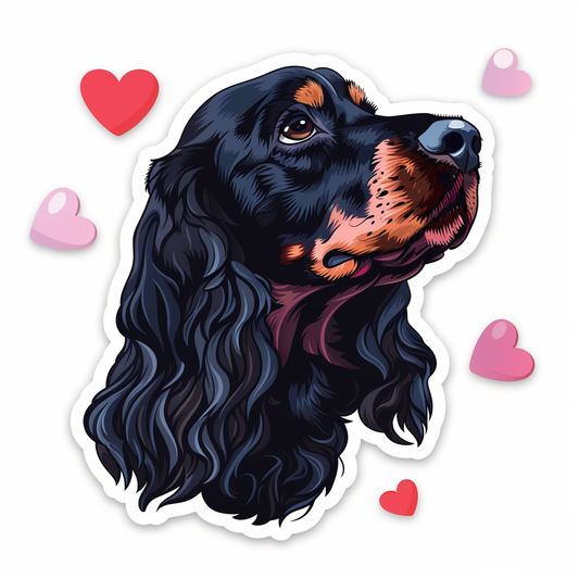 Cocker Spaniel Dog majestic Expressive surreal Vinyl Decal Sticker for Car, Laptop, Tumbler and more # F019758-4" x 4"