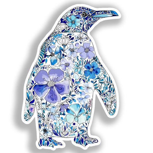 Penguin Vinyl Decal Sticker for Car, Laptop, Tumbler and more # A018455-4" x 4"
