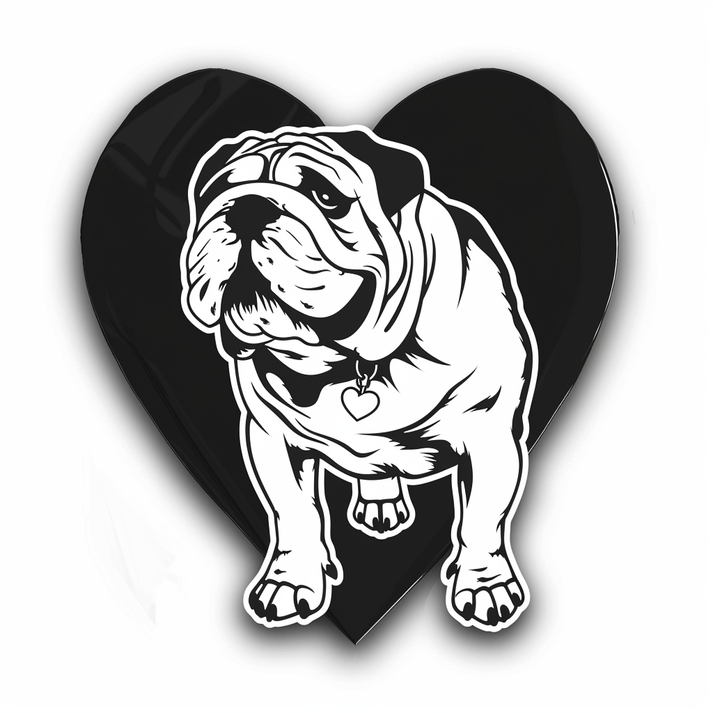 Bulldog Dog majestic Expressive surreal Vinyl Decal Sticker for Car, Laptop, Tumbler and more # F017471