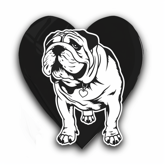 Bulldog Dog majestic Expressive surreal Vinyl Decal Sticker for Car, Laptop, Tumbler and more # F017471